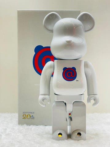 Medicom toy - BE@RBRICK 400% 20th Anniversary WHITE CHROME