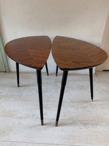 IKEA - Set bijzettafels (2) - Lövbacken - Messing, Fineer,