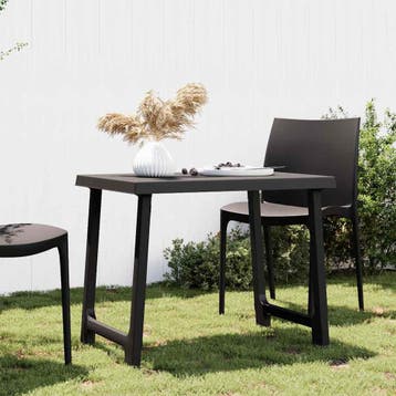 vidaXL Campingtafel hout-look 79x56x64 cm PP, Verzenden, Nieuw