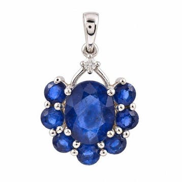 Zonder minimumprijs - Hanger - 14 karaat Witgoud - 3.67ct.