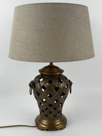 Tafellamp - Brons - Een grote bronzen lamp