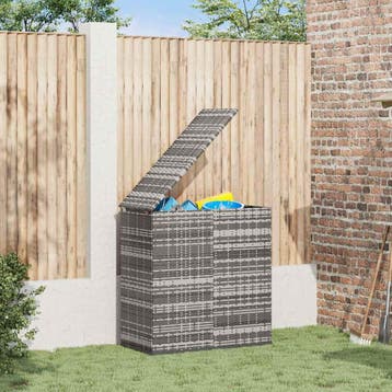 vidaXL Tuinbox 100x49x103,5 cm polyetheen rattan grijs, Verzenden, Nieuw