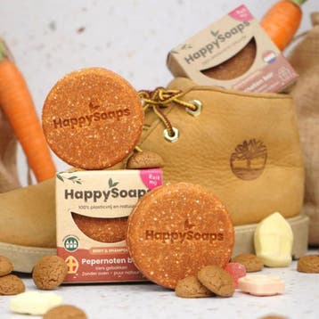 HappySoaps Shampoo & Body Wash Bar Pepernoten - 70gr, Ophalen of Verzenden, Nieuw, Shampoo of Conditioner