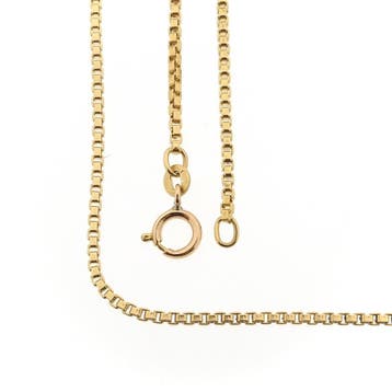 Gouden Venetiaanse schakelketting, Sieraden, Tassen en Uiterlijk, Kettingen, Ophalen of Verzenden, Gebruikt, Goud, Goud