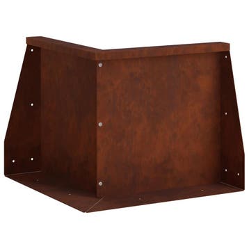 vidaXL Keerwand 50 x 50 x 40 cm weervast staal Roestkleurig, Verzenden, Nieuw