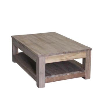 Rechthoekige salontafel met onderblad -  120 cm x 80, Ophalen of Verzenden, Nieuw