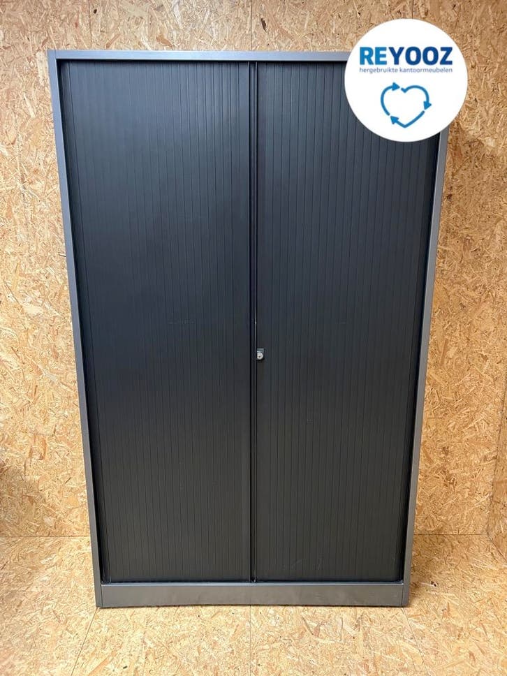 Ahrend roldeurkast - 195x120x45cm - antracietgrijs - zwa..., Zakelijke goederen, Kantoor en Winkelinrichting | Kantoormeubilair en Inrichting