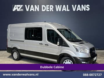 Ford Transit | 2.0 TDCI 131pk L3H2 Dubbele Cabine Euro6, Auto's, Gebruikt, Euro 6, Dealer onderhouden, Ford