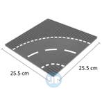 City wegenplaat bocht - 25,5 x 25,5 cm, Verzenden, Nieuw