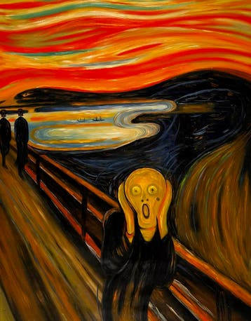 De Schreeuw (Skrik) – Handgeschilderd - Munch, Ophalen of Verzenden, Nieuw