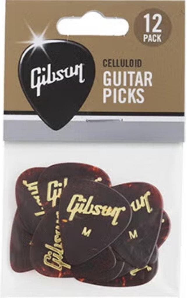Gibson - Tortoise - Plectrum - Medium 12-pack, Muziek en Instrumenten, Instrumenten | Toebehoren, Akoestische gitaar, Nieuw, Ophalen of Verzenden