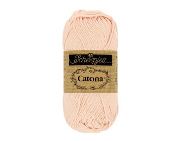 Scheepjes Catona 25g - 263 Petal Peach, Hobby en Vrije tijd, Breien en Haken, Ophalen of Verzenden, Nieuw, Breien of Haken, Wol of Garen