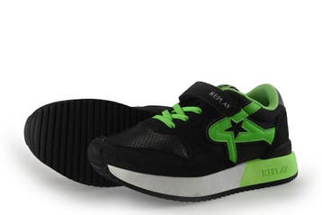 Replay Sneakers Jongens in maat 33 Zwart, Jongen of Meisje, Schoenen, Zo goed als nieuw, Verzenden