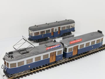 voor LGB NZH Tweeling Tramstel A613 + A614 + B519 Blauwe..., Ophalen of Verzenden, Gebruikt, Overige typen, Analoog