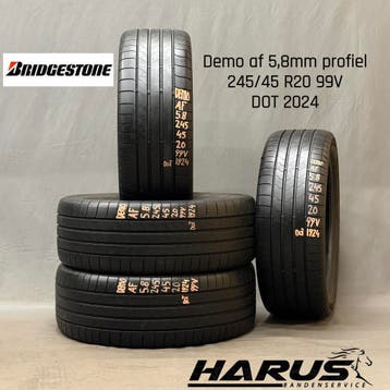 245/45/20 99V Bridgestone zomerbanden 5,8mm profiel 4X, Ophalen of Verzenden, Band(en), Personenwagen, 20 inch