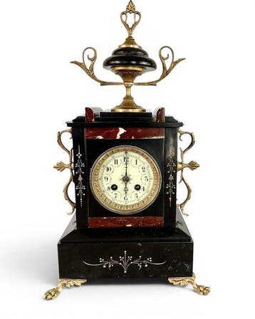 Pendule - Marmer, Glas - 1850-1900