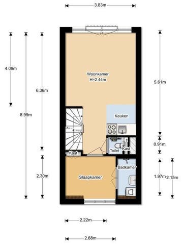 Te Huur 2 Appartement Narcisstraat In Utrecht, Huizen en Kamers, Huizen te huur, Utrecht-stad, Direct bij eigenaar, Appartement