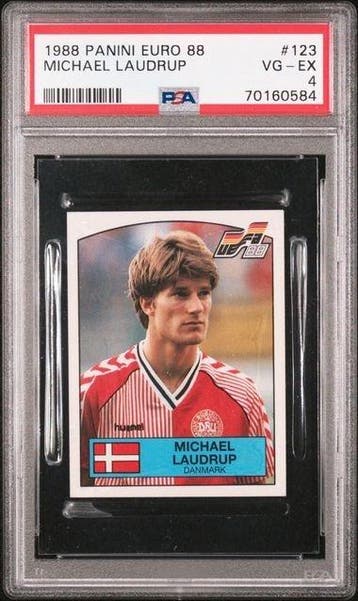 Panini 1988 Panini Euro 88 #123 Michael Laudrup - PSA 4 - 1, Nieuw