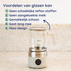 2dekans | Safecourt Kitchen Glazen Melkopschuimer -, Ophalen of Verzenden, Gebruikt