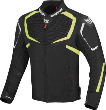 Berik X-Speed Air Zwart Wit Neon Geel Textiele Motorjas, Nieuw met kaartje, Jas | textiel, Berik, Heren