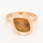 Ring - 18 karaat Roségoud - Tijgeroog, Nieuw