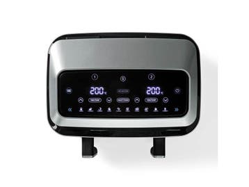 Nedis Dual Airfryer - 8.4L - Dubbele Mand - Heteluchtfriteus, Verzenden, Zo goed als nieuw