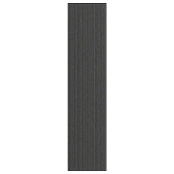 vidaXL Deurmat 115x500 cm streep zwart en grijs, Verzenden, Nieuw