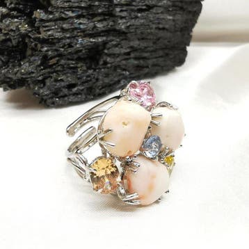 Koraal - Argento 925 - Ring - Italiaans vakmanschap