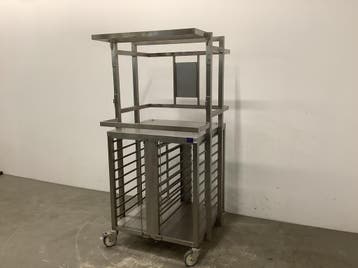 Mobiel Onderstel voor Combisteamer – Verrijdbaar RVS Frame, Ophalen of Verzenden, Gebruikt, RVS Meubilair