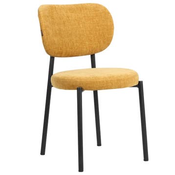 Stoel | Stof/Metaal | Geel | Zwart Frame | Indoor |, Zakelijke goederen, Horeca | Keukenapparatuur, Verzenden, Nieuw in verpakking
