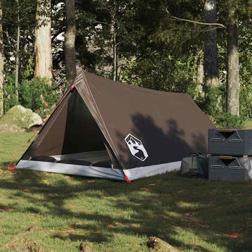 vidaXL Tent 2-persoons waterdicht bruin, Verzenden, Nieuw, Tot en met 2