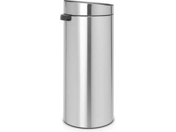 Brabantia Touch Bin - Prullenbak - 30 liter - Matt Steel, Verzenden, Zo goed als nieuw