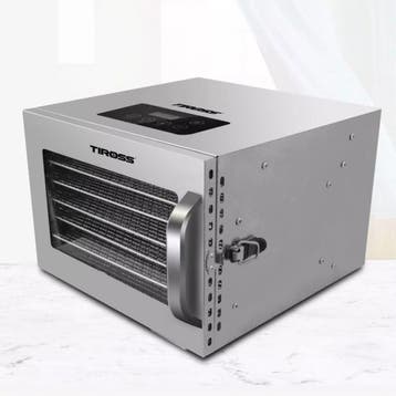 TIROSS RVS voedseldroger 400 W met LED display, timer tot..., Ophalen of Verzenden, Nieuw