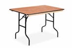 Rechthoekige klaptafel 122x76cm | houten blad, Ophalen of Verzenden, Nieuw, Kunststof