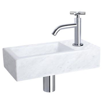 Differnz Helios fonteinset marmer - kraan kruis chroom, Verzenden, Nieuw