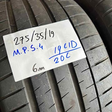 2 x Michelin Pilot Sport 4 275-35-19 Zomerbanden 6mm, 19 inch, Gebruikt, 275 mm, Ophalen of Verzenden