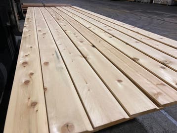 Yellow Cedar-channelsiding-rabatdelen-wandbekleding-€38,50m2, Doe-het-zelf en Verbouw, Hout en Planken, Ophalen, Minder dan 25 mm