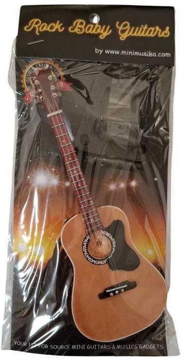 Baby miniatuur replica Martin gitaar 15 cm - Bob Marley, Ophalen of Verzenden, Nieuw, Pop, Beeldje of Miniatuur