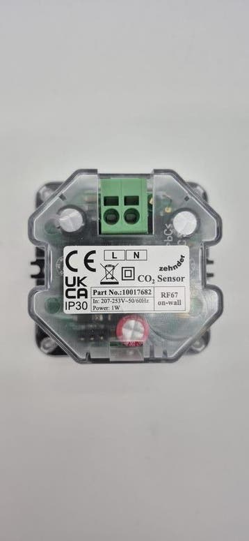Zehnder draadloze CO2 sensor RF67 inbouw incl. wit afdekraam, Ophalen of Verzenden, Nieuw, Afzuiger