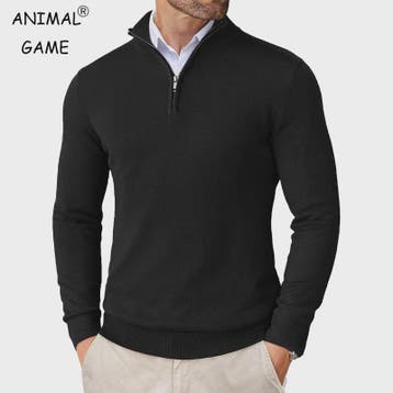 Heren Gebreide Pullover met Ritskraag - Slim Fit Lichtgewich, Verzenden, Nieuw