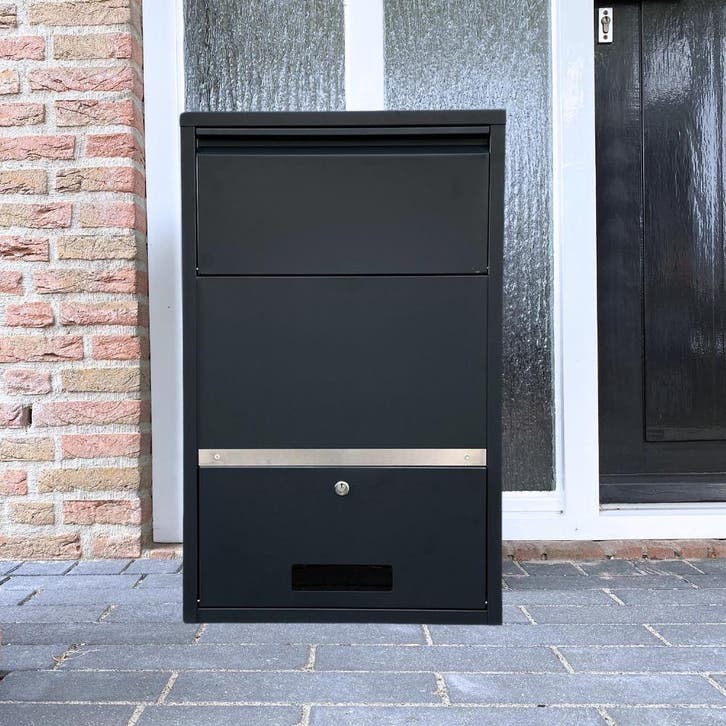 Pakketbrievenbus muurbevestiging | Gratis bezorging, Tuin en Terras, Brievenbussen, Wandbrievenbus, Nieuw, Rvs, Verzenden