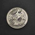Muonionalusta meteoriet Moneta Acciaio - Hoogte: 4 cm -