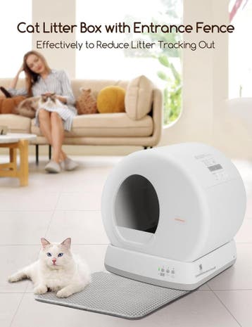 MeoWant zelfreinigende kattenbak - Geïntegreerde veiligheids, Verzenden, Zo goed als nieuw