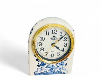 Veiling - Royal Delft hand geverfd - Bureau klok, Nieuw