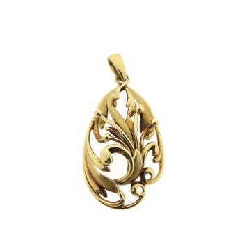 Gouden fantasie hanger (Hanger of bedel), Ophalen of Verzenden, Gebruikt, Goud, Overige merken