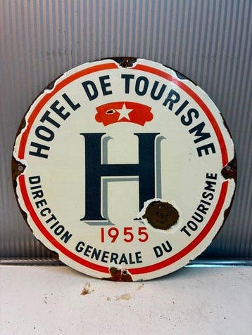 “All Detour Routes” – rond verkeersbord met H-embleem, 1955