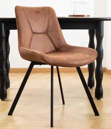 Set van 2 Retro Eetkamerstoelen – Kunstleer & Metaal, Verzenden, Nieuw