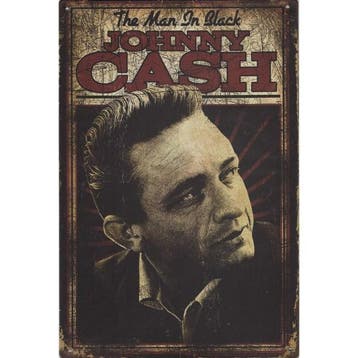 Concert Bord - Johnny Cash The Man In Black, Ophalen of Verzenden, Nieuw, Poster, Artwork of Schilderij