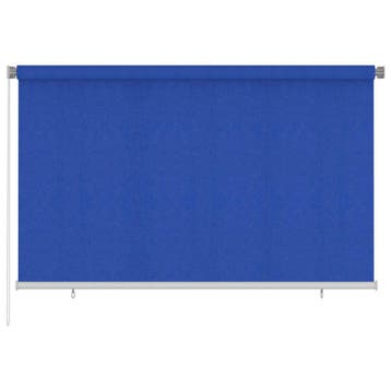 vidaXL Rolgordijn voor buiten 245(B)x140(H) cm HDPE blauw, Verzenden, Nieuw, Blauw