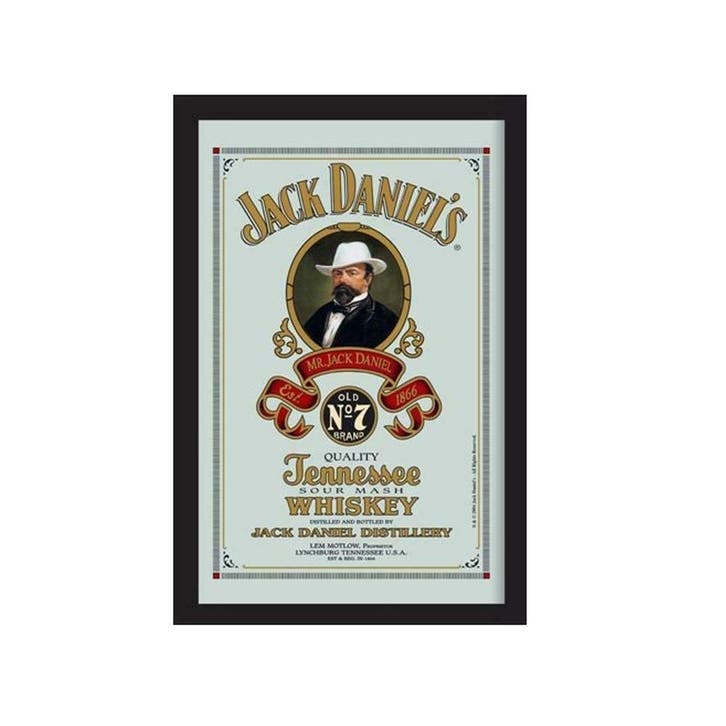 Jack Daniels spiegel mr. Jack Daniel, Huis en Inrichting, Woonaccessoires | Spiegels, Nieuw, Verzenden